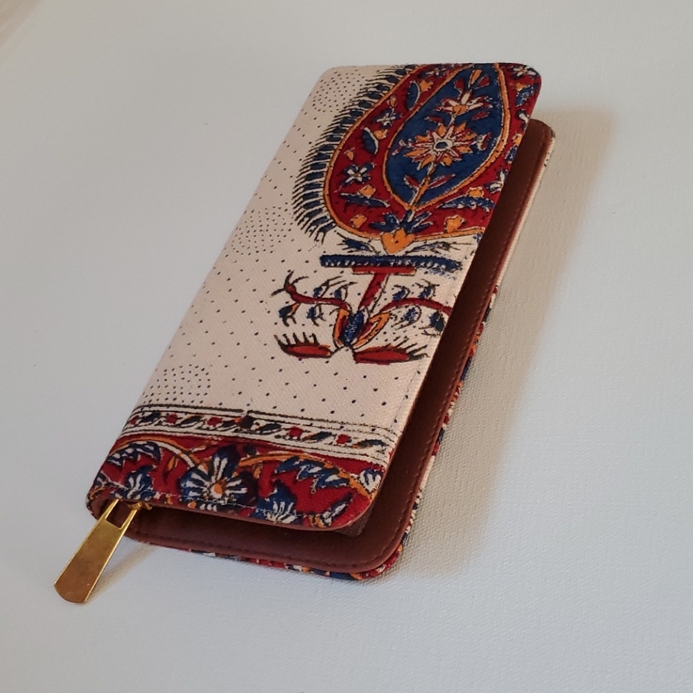 Handmad wallet with Ghalamkar fabric